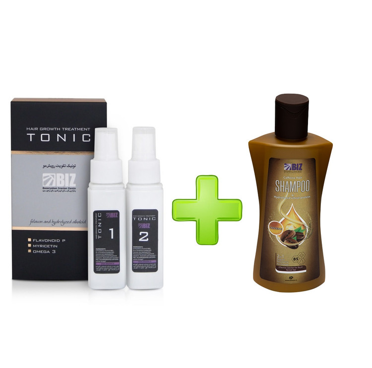 تونیک رویش مجدد و شامپو کافئین دکتر بیز اصلی