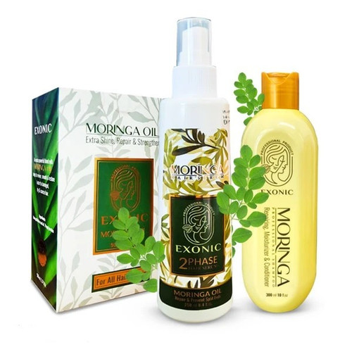خرید آنلاین پک کامل روغن مورینگا و سرم دوفاز اکسونیک