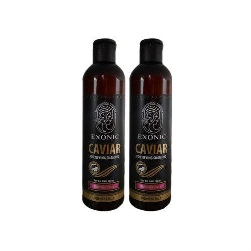 خرید شامپو تقویت کننده مو اکسونیک مدل خاویار حجم 300 میلی لیتر مجموعه دو عددی اصل