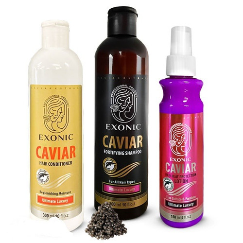 خرید اینترنتی پک ترمیم و تقویت کننده خاویار مو اکسونیک شامل 3 محصول اصلی